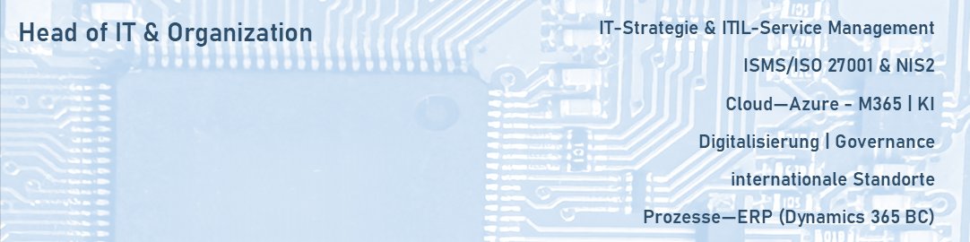 Head of IT & Organization – Michael Sommer